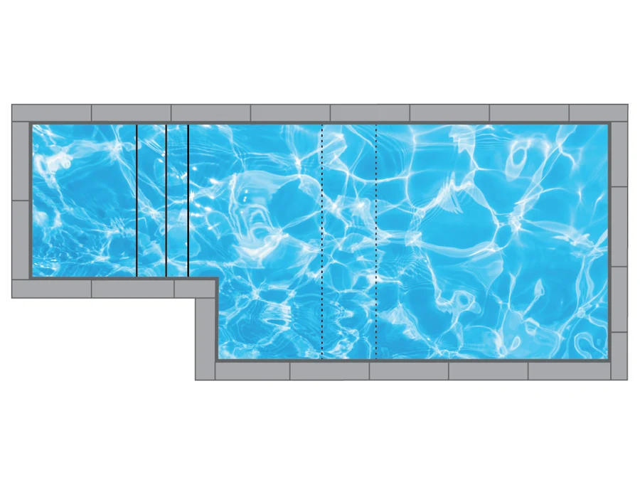 Forme préconfigurée Milan plage 1 — vue en plan