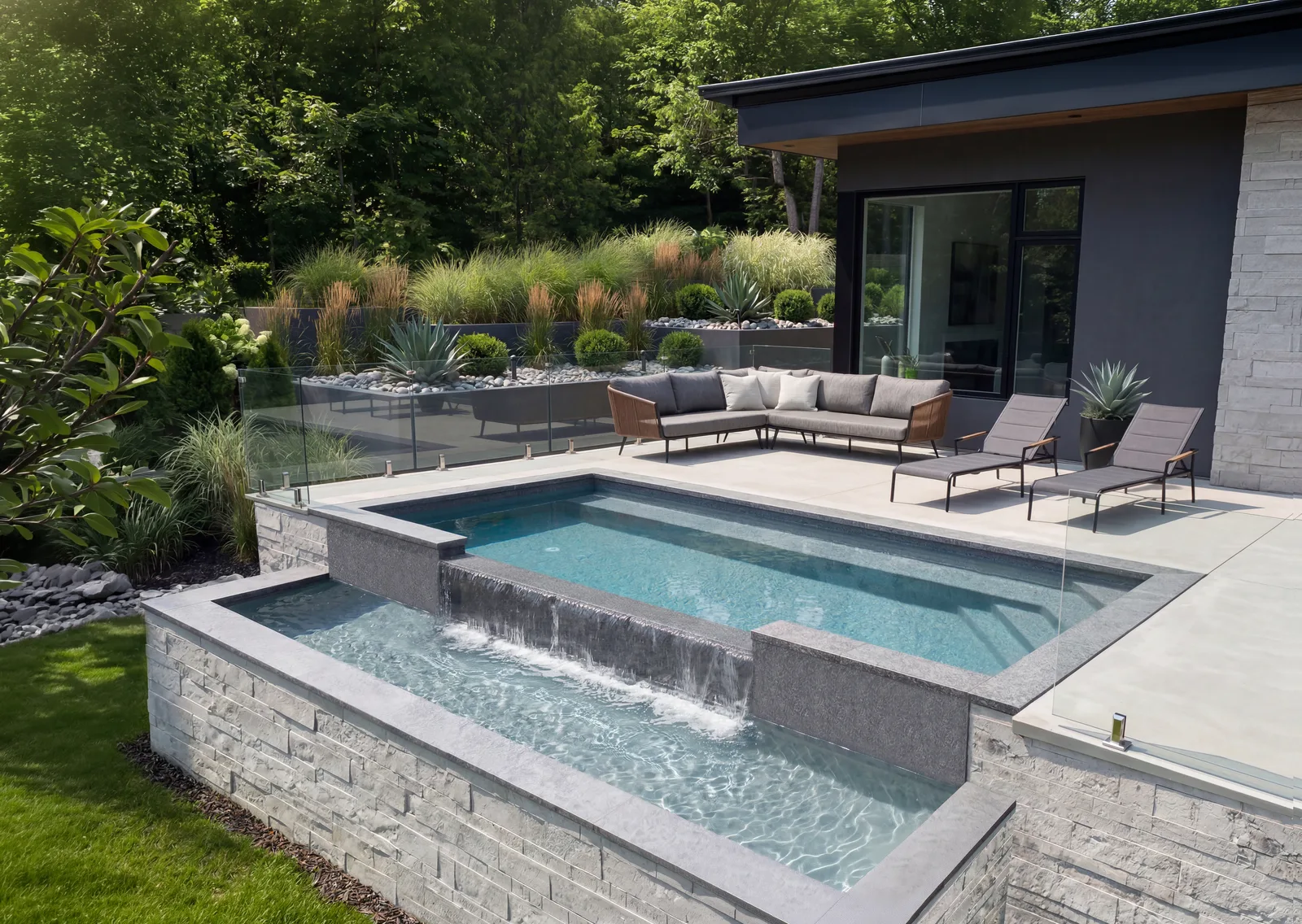 Piscine Trévi Infinity Trévi, de jour