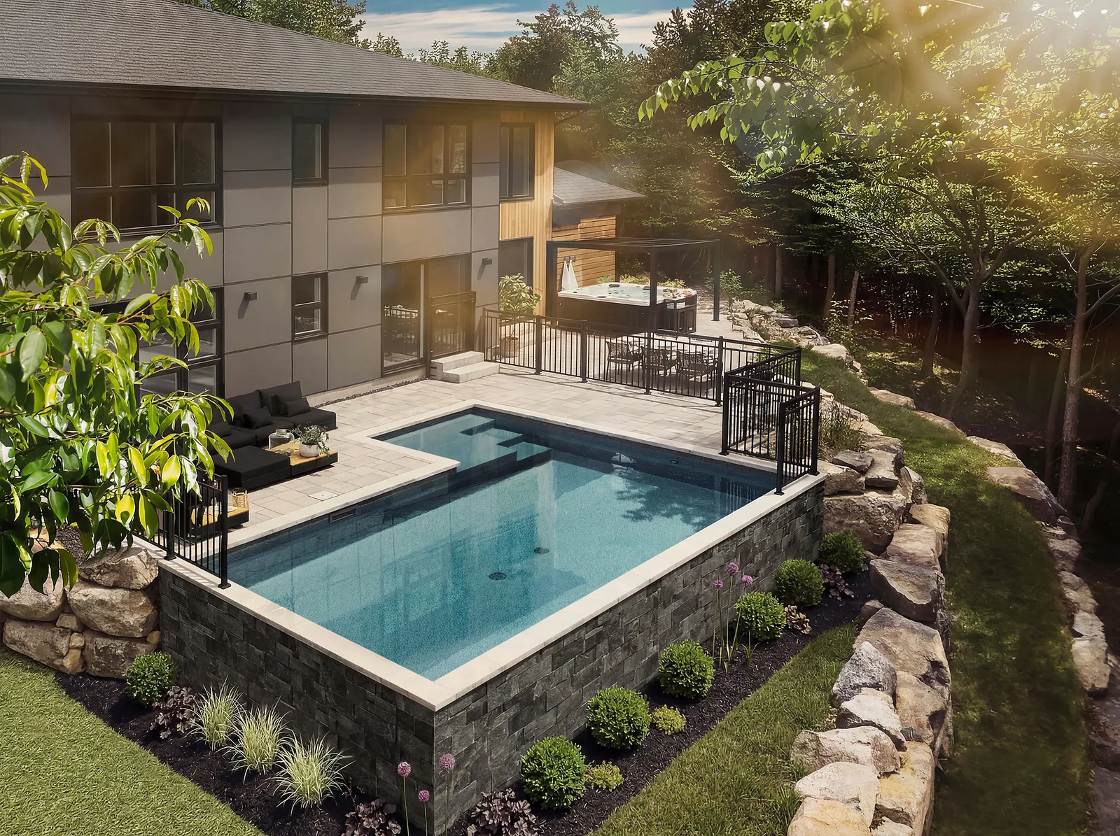 Piscine Trévi Prestige Exposée Trévi, de jour