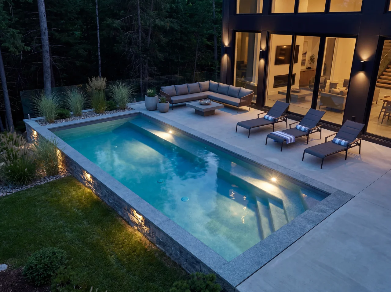 Piscine Prestige Exposée — Terrain en pente