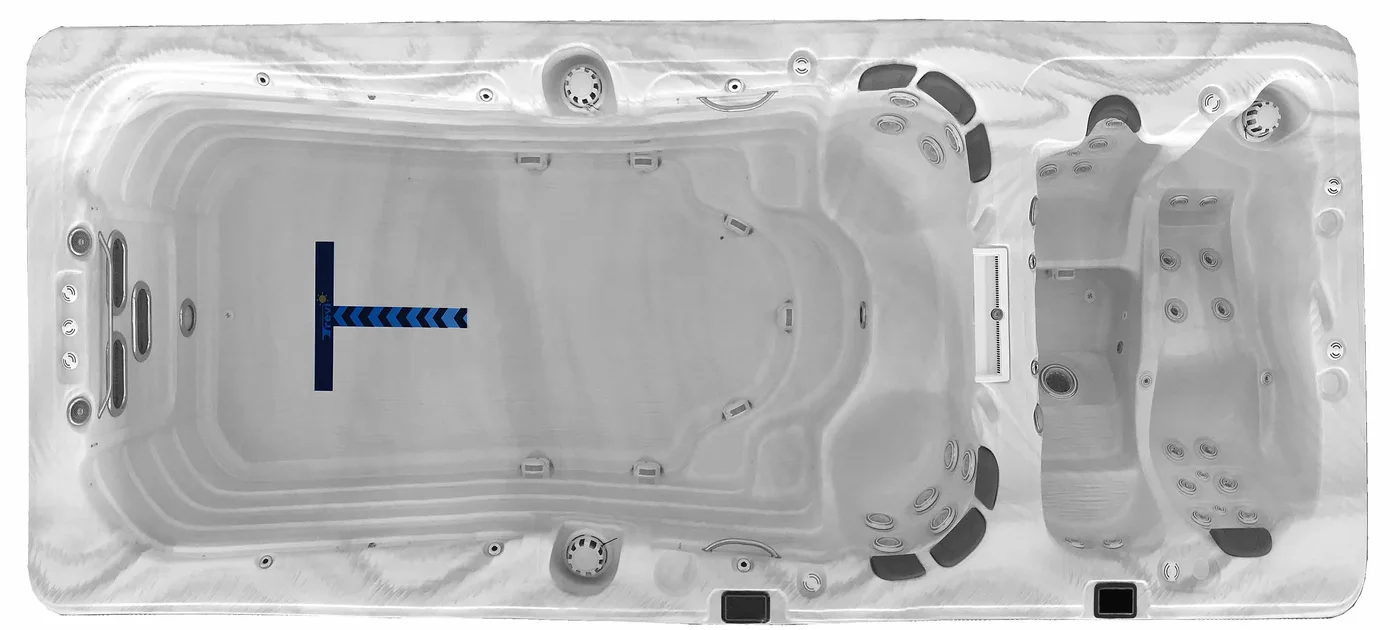Spa de nage Trévi Spartan vu de haut