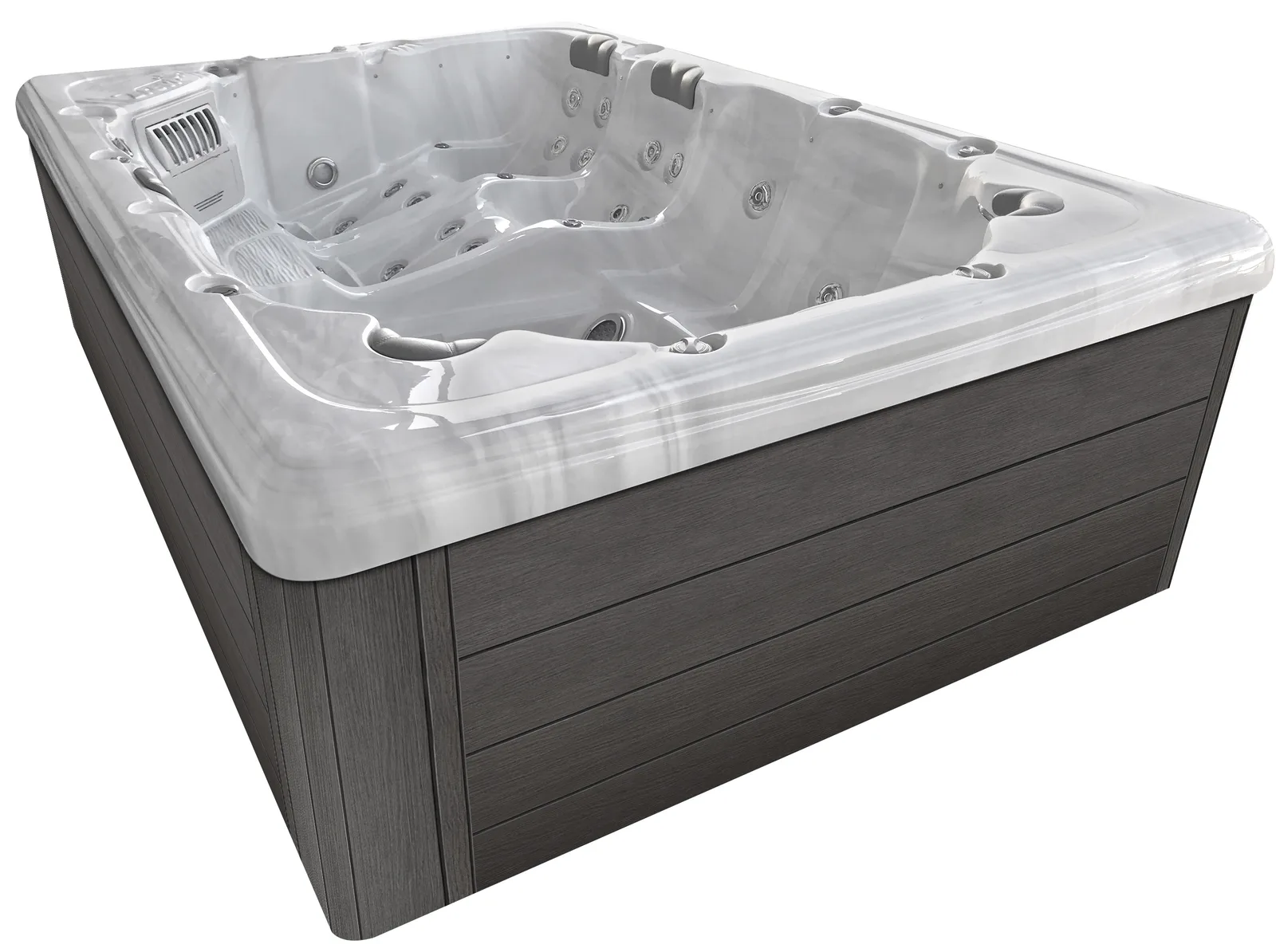 Spa Trévi Oceania — vue de côté (jupe et cabinet)