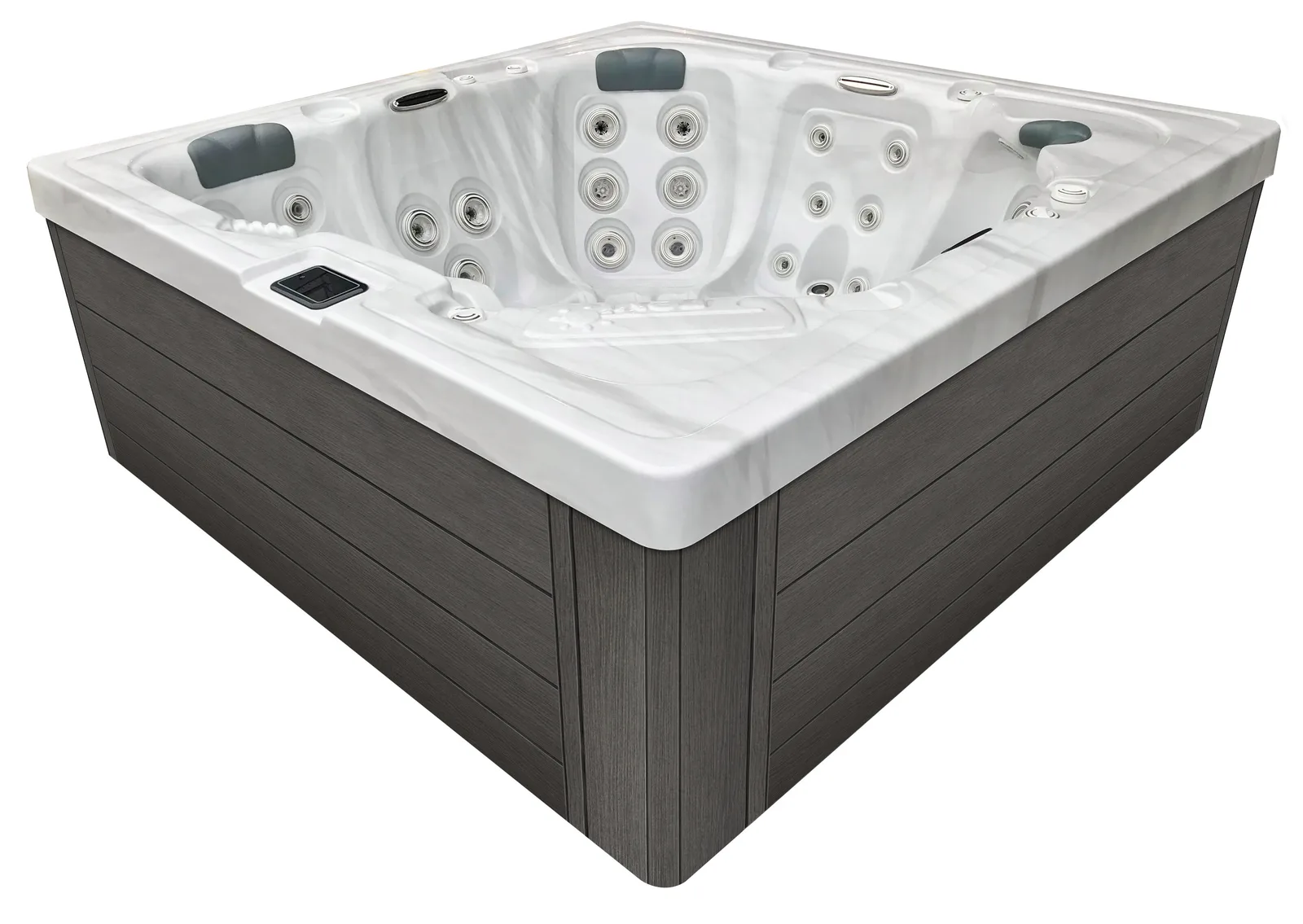 Spa Trévi Opal — vue de côté (jupe et cabinet)