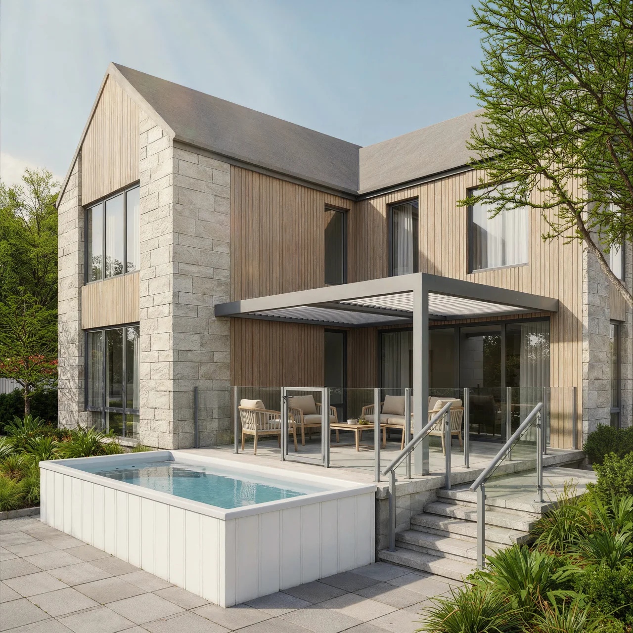 Piscine Trévi Urbania — Finition Midi · Été