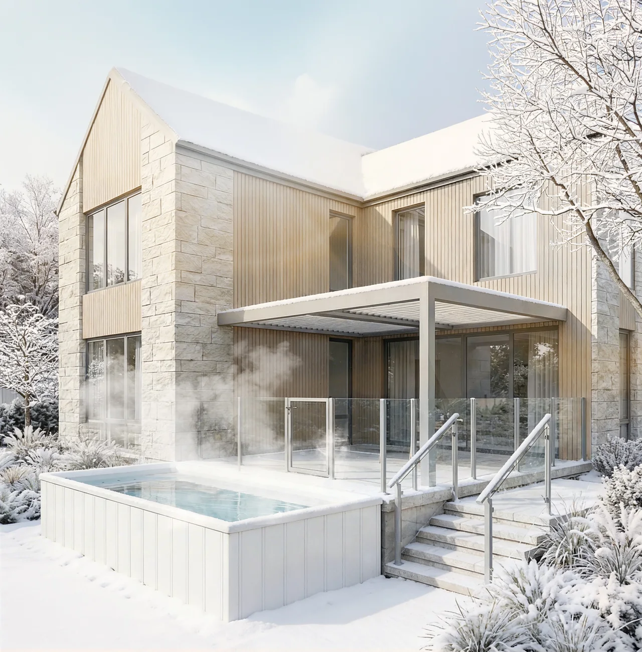Piscine Trévi Urbania — Finition Midi · Hiver