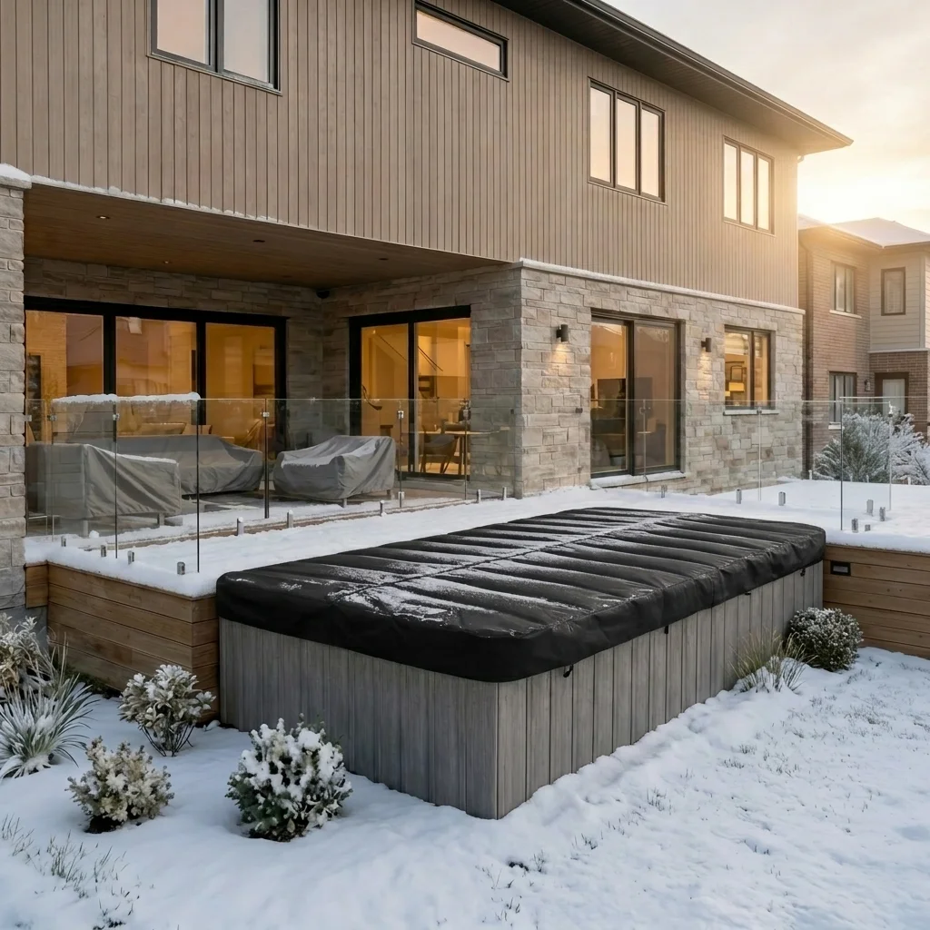 Piscine Trévi Urbania — Hiver · couvercle